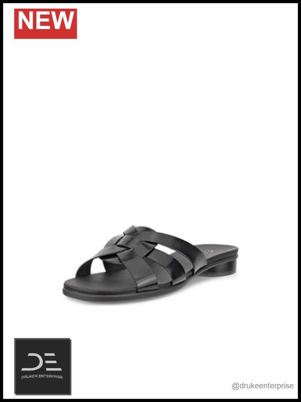 ECCO Sculpted Alba 25 Woven Sandals Premium Leather Block Heel Slides